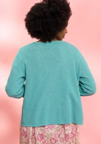Organic/recycled cotton cardigan - jade