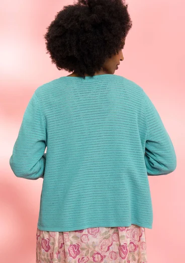 Organic/recycled cotton cardigan - jade