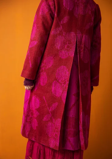 Vävd kappa "Marabel" i ull/polyester - granatäpple
