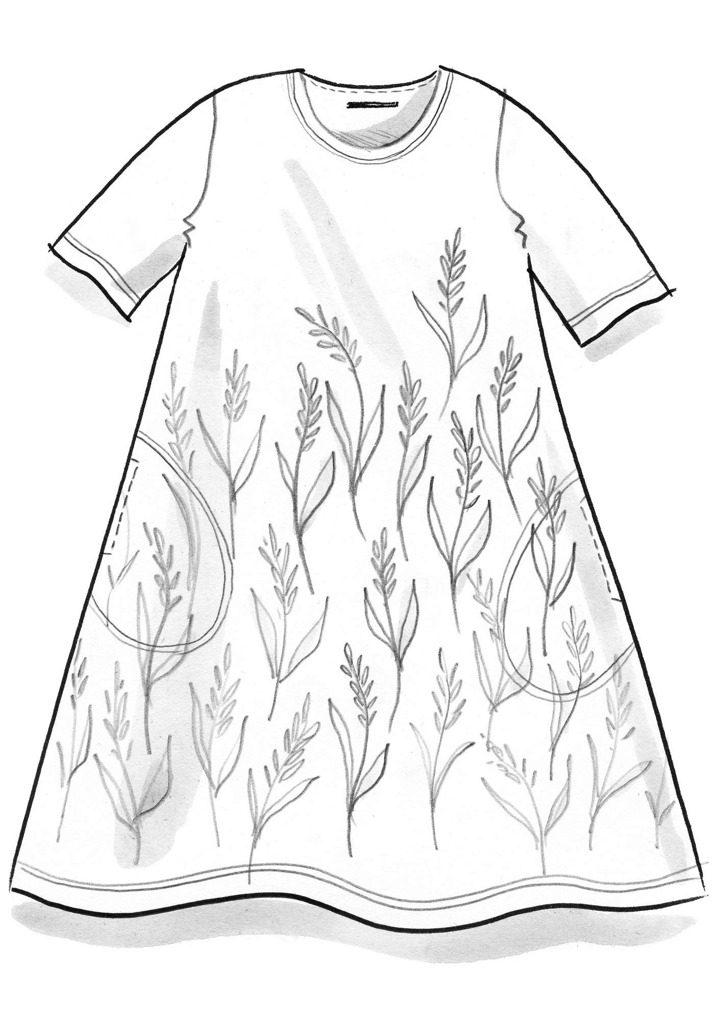 “Wheat” jersey dress in organic cotton