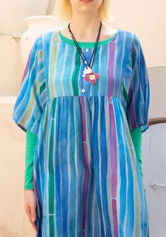 “Violet” woven cotton/silk dress - lupin