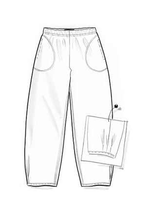 Jerseyhose aus Viskose/Elasthan - graublau-melange