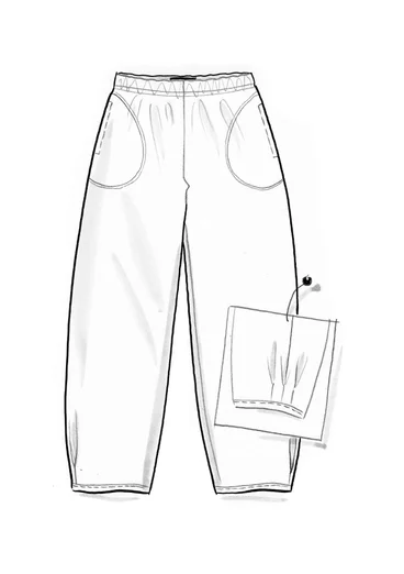 Jerseyhose aus Viskose/Elasthan - graublau-melange