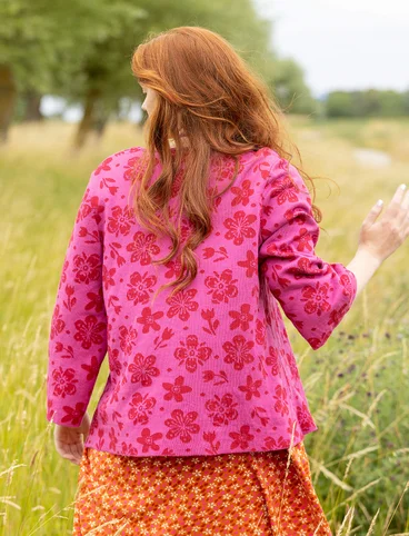 “Flora-Li” cardigan in organic/recycled cotton - rosa0SP0orkid
