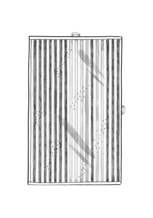 Drap de bain "Sunset" en coton biologique - cochenille