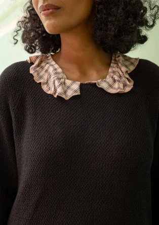 Pullover „Pauline“ aus Bio-/Recycling-Baumwolle - schwarz
