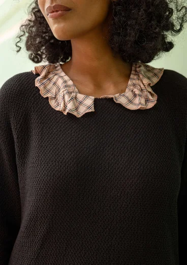 Pullover „Pauline“ aus Bio-/Recycling-Baumwolle - schwarz