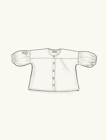 Linen blouse - varmgr0SL0randig