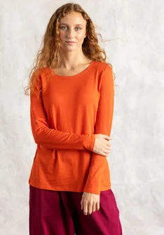 “Tina” lyocell/elastane jersey top - lava red