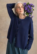 Recycled cotton cardigan - dark indigo