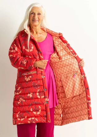 Dunkappa "Crocus" i återvunnen polyester/återvunnet dun - mörk koppar