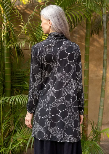 “Harriet” jersey tunic in lyocell/spandex - black