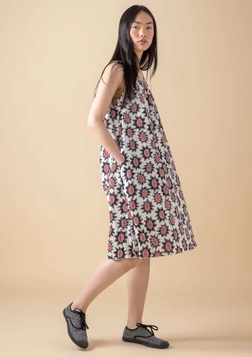 Robe "Afrodite" en coton biologique tissé - vanille