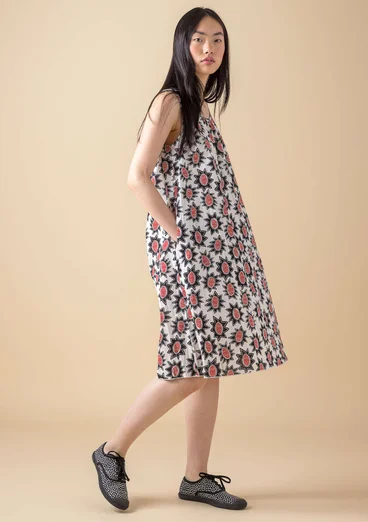 Robe "Afrodite" en coton biologique tissé - vanille