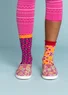 “Billie” socks in organic cotton (hibiscus S/M)