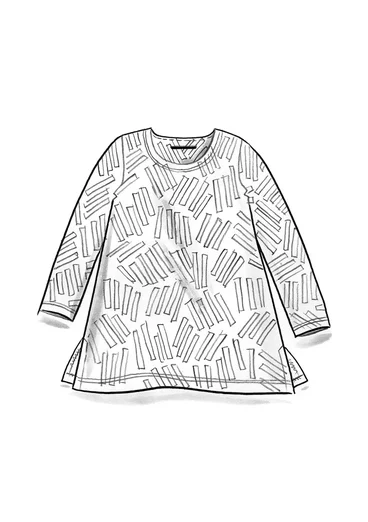 Gemustertes Shirt „Timmer“ aus Bio-Baumwolle/Modal - meeresblau