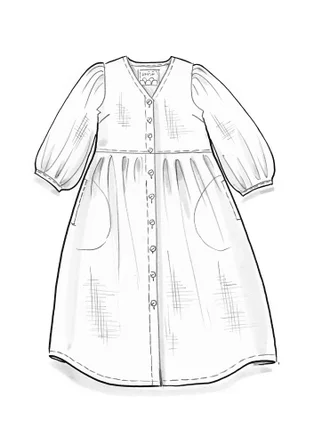 Kleid aus Leinengewebe - grapefruit