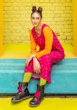 “Sparkle” organic cotton jersey dress - cerise
