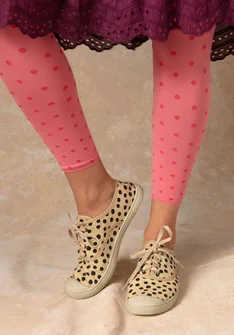 Sneaker "Cordelia" i tyg - mörk natur/mönstrad