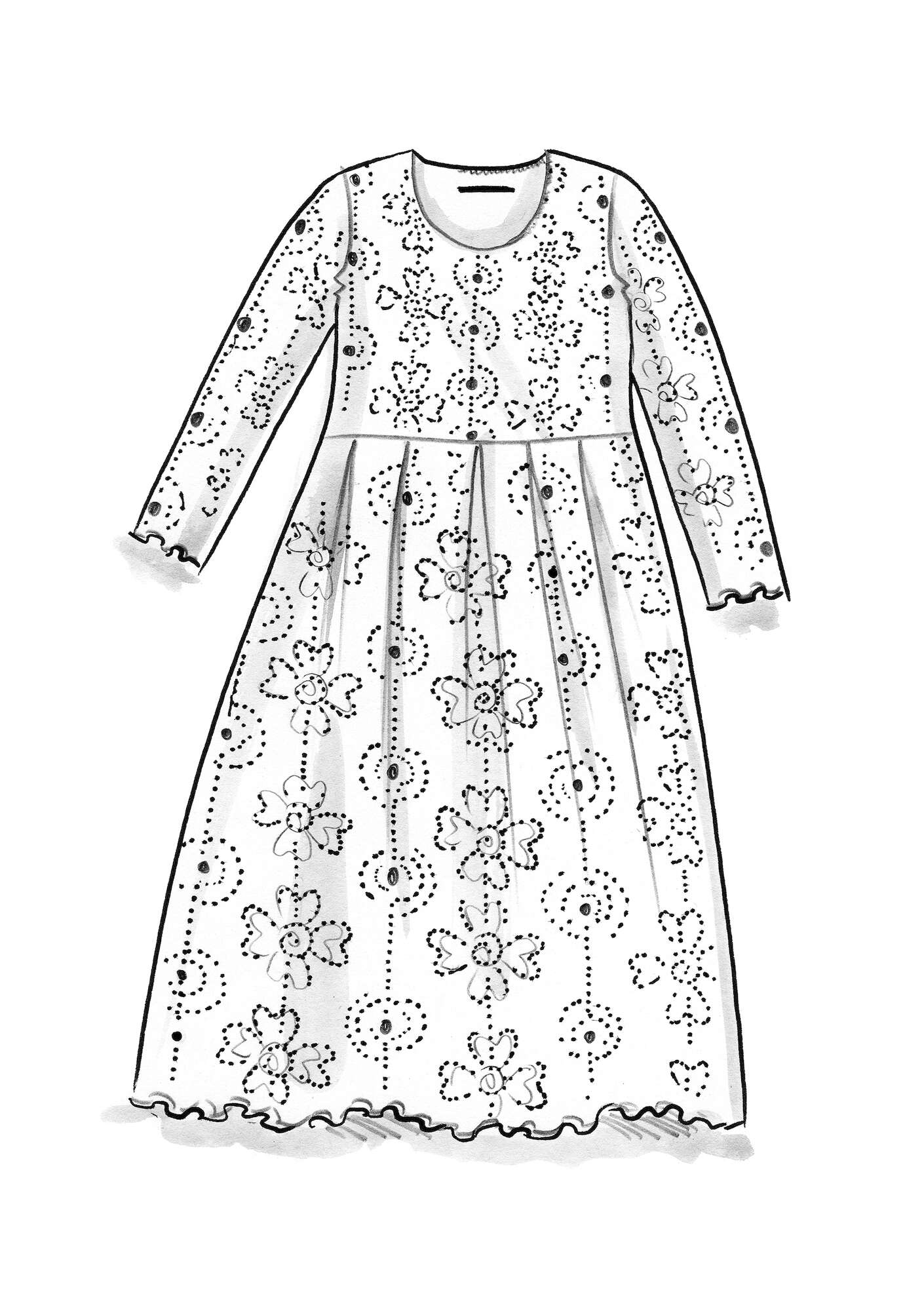 Tricot jurk  Deco  van micromodal/elastaan lichtindigo