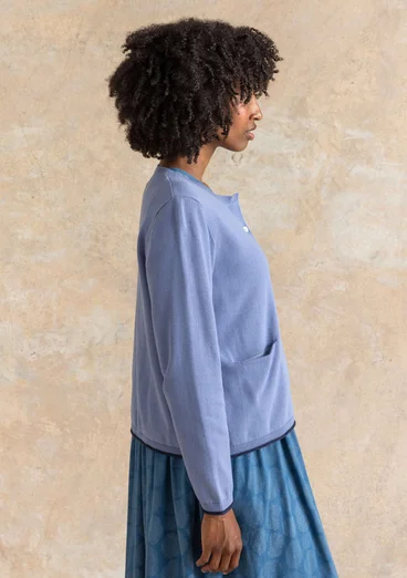 “Esme” organic/recycled cotton cardigan - vintage blue