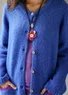 “Tulipe” alpaca blend long cardigan (sapphire blue S)