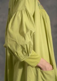 Blouse d’artiste en coton biologique/modal - kiwi