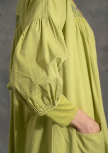 Blouse d’artiste en coton biologique/modal - kiwi