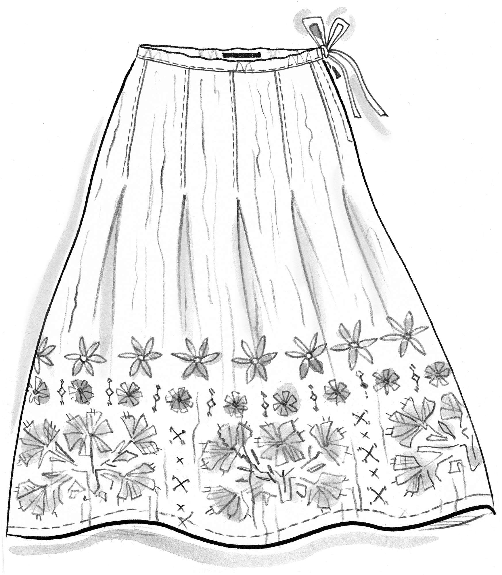 “Maasi” woven skirt in organic cotton