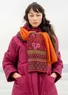 Écharpe "Borealis" en maille de coton biologique et recyclé/laine (aubergine Taille unique)