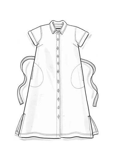 Webkleid „Ines“ aus Bio-Baumwolle - dunkelindigo