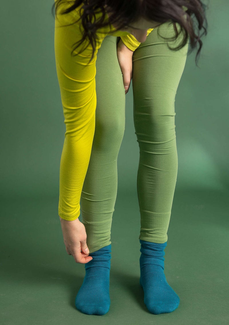 “Disa” organic cotton/elastane jersey leggings coriander