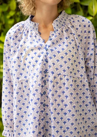 Blouse tissée "Neela" en coton biologique - bleu brillant