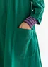 Robe "Benedita" en coton biologique tissé (vert bouteille clair XS)