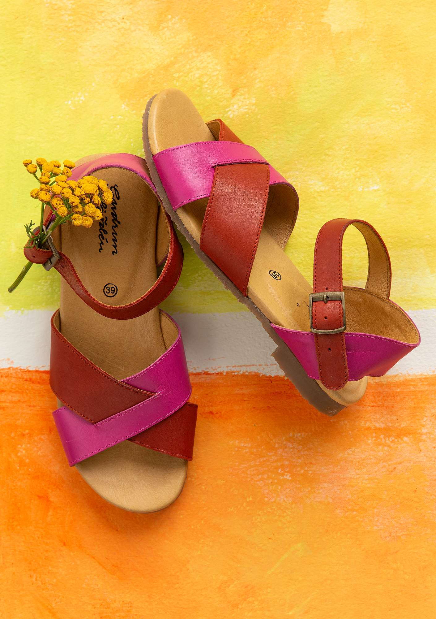 Nappa sandalen hibiscus thumbnail