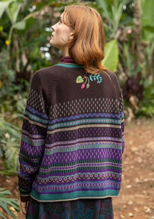Gilet "Louise" en laine mélangée - chocolat noir