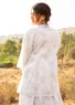 “Cumulus” woven-cotton kimono (white XL)