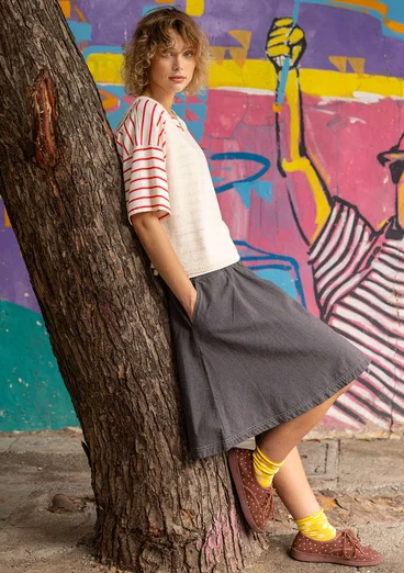 Knitted linen/organic cotton tank top - almond milk