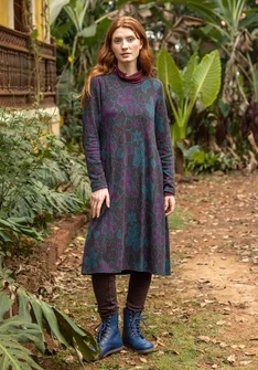 Robe "Isabella" en jersey de coton biologique/modal - chocolat noir
