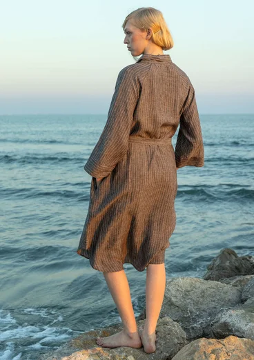 “Bifrost” woven linen shirt dress - light mulberry