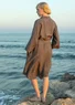 “Bifrost” woven linen shirt dress (light mulberry L)