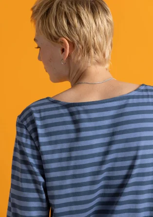 Basic-Streifenshirt aus Bio-Baumwolle - pazifikblau-altblau