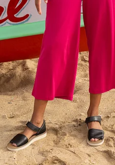 Leather sandals - black