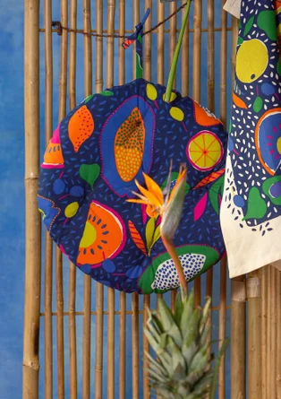 Botswana organic cotton seat pad - klein blue