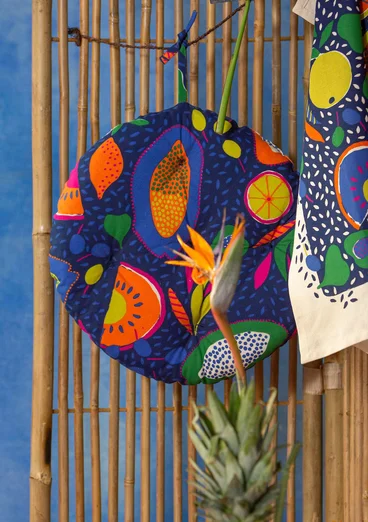 Botswana organic cotton seat pad - klein blue