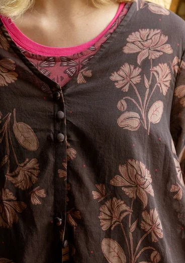 Webkleid „Meadow“ aus Bio-Baumwolle - dunkelerde
