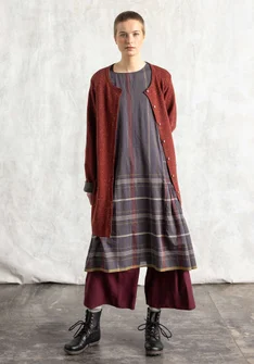Robe "Kate" en coton biologique tissé - gris cendré
