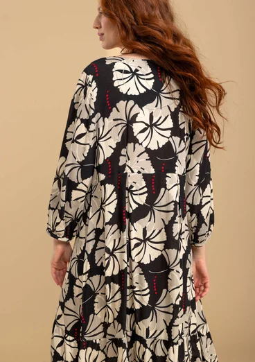 Webkleid aus Viskose - schwarz