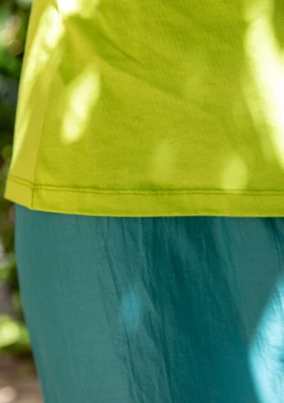 Solid-colour top in organic cotton/modal - tropical green