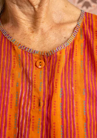 Blouse d’artiste « Amber » en coton biologique - masala